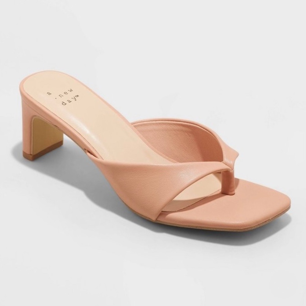 🥂 SUMMER WEDDING 🥂 A New Day feminine blush square toe heeled mules sandal